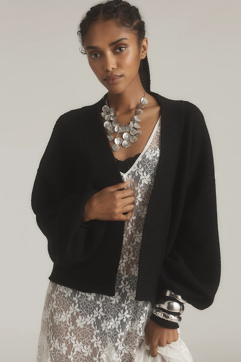 The Livvy Waffle Knit Cardigan by Flat White