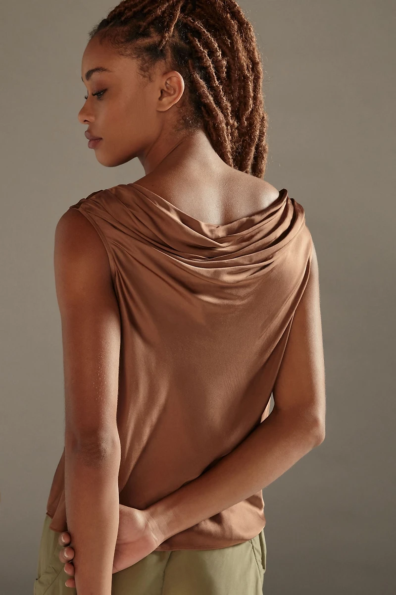 Draped Cowl Neck Top