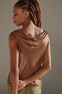 Draped Cowl Neck Top
