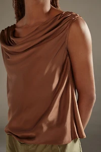 Draped Cowl Neck Top