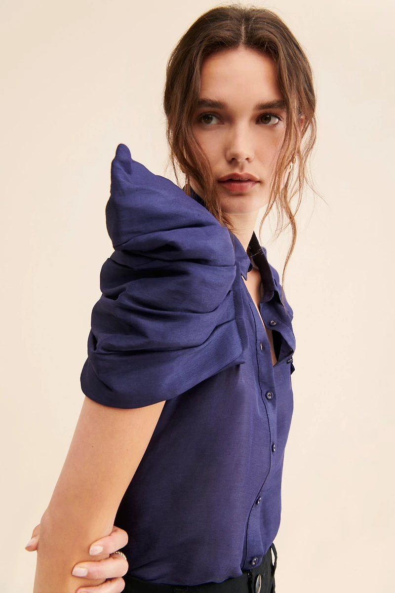 Aureta Stella Puff Sleeve Top