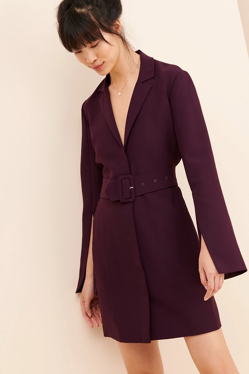 AU x Nuuly V-Neck Blazer Dress