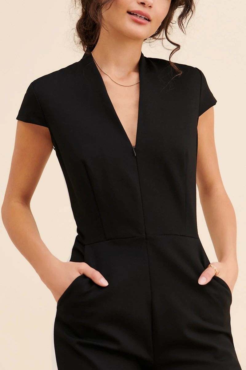 AU x Nuuly Tuxedo Stripe Jumpsuit