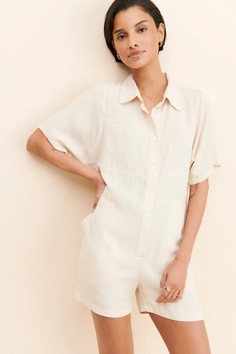 Greylin Abby Button Down Romper