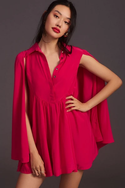 Maeve Silk Cape Dress