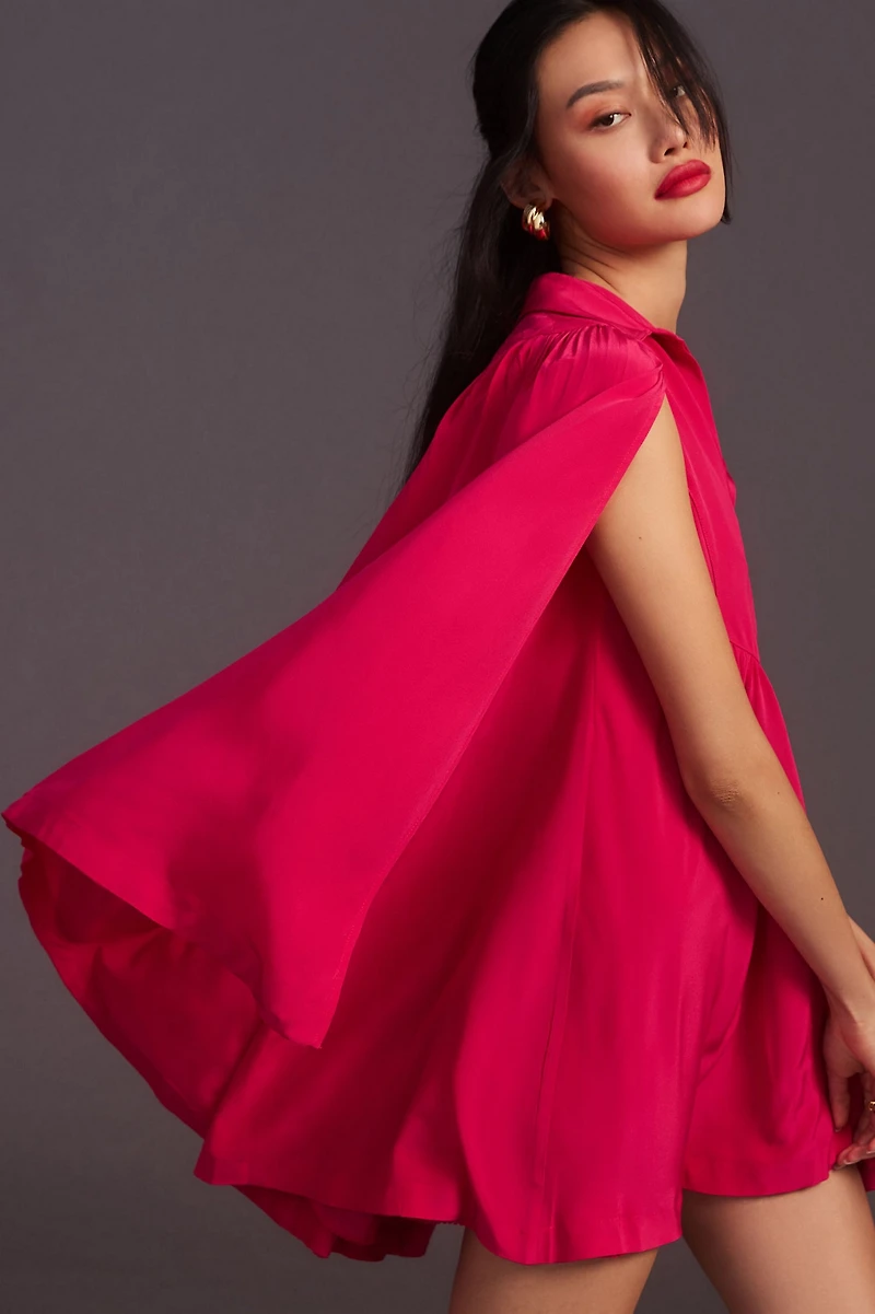 Maeve Silk Cape Dress