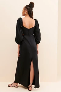 Especia Embroidered Cut Out Maxi Dress