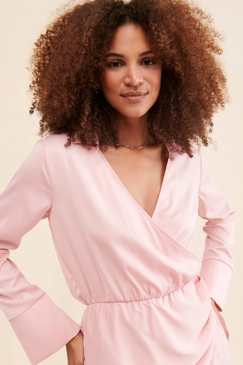 4th & Reckless Jayna Wrap Front Romper