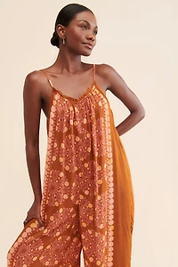 Printed Low-Back Jumpsuit