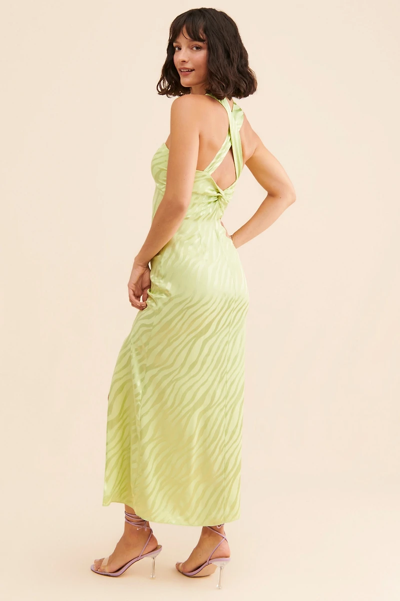 Saylor Connor Animal Print Midi Dress