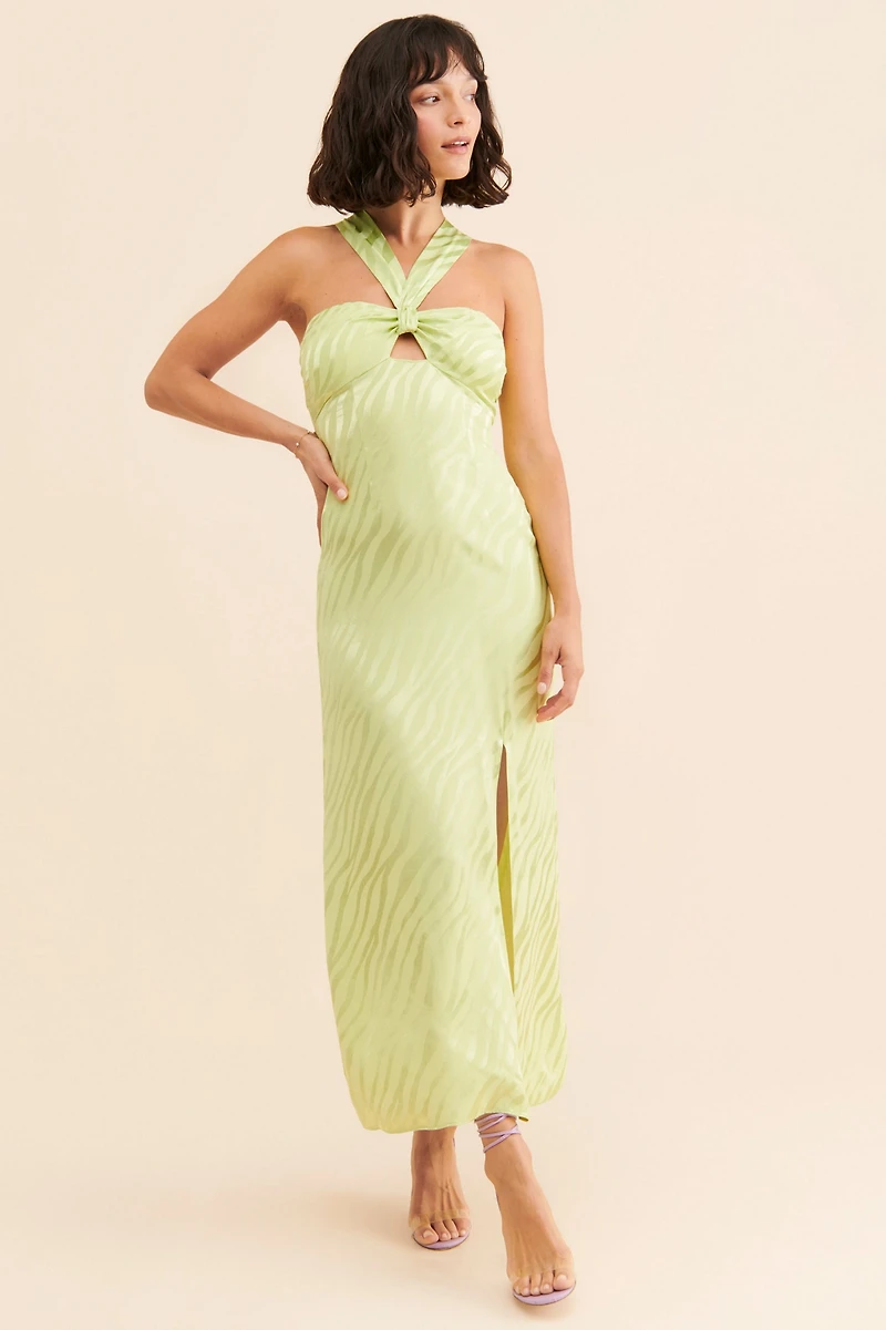 Saylor Connor Animal Print Midi Dress