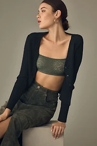 Maeve Slim Rib Cardigan Sweater