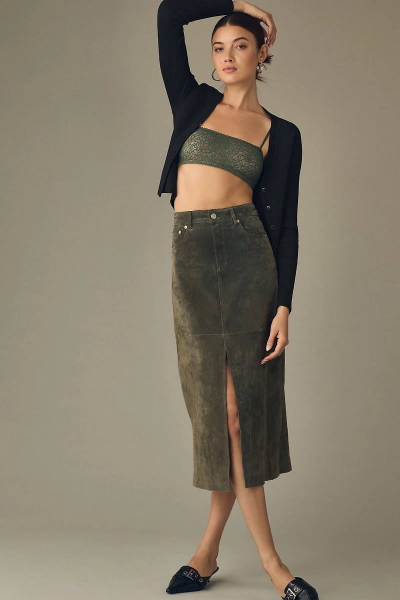 Maeve Slim Rib Cardigan Sweater
