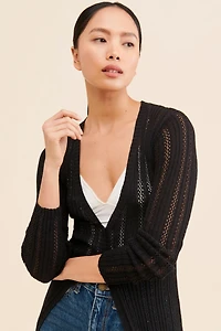 4SI3NNA Pointelle Long Cardigan