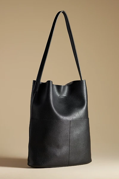 The Joss Faux-Leather Bucket Tote w/Mini Pouch