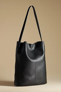 The Joss Faux-Leather Bucket Tote w/Mini Pouch