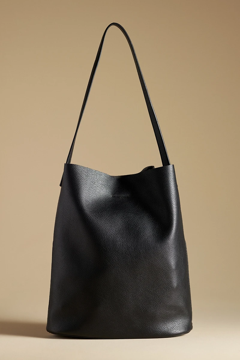 The Joss Faux-Leather Bucket Tote w/Mini Pouch