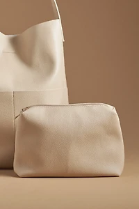 The Joss Faux-Leather Bucket Tote w/Mini Pouch