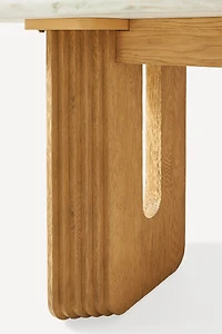 Cayden Rectangular 80" Carrara Marble Dining Table