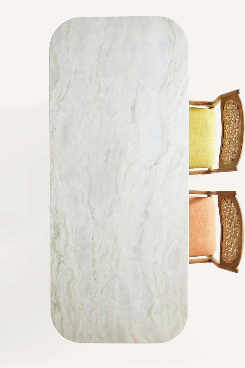 Cayden Rectangular 80" Carrara Marble Dining Table