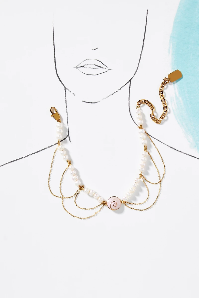 The Shell Dealer Sainte-Gigi Freshwater Pearl Necklace