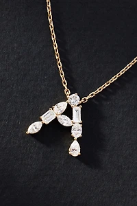 Yellow Gold Diamond Monogram Necklace