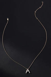 Yellow Gold Diamond Monogram Necklace