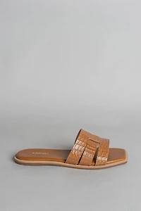 Kaanas Pozaz Basketweave Slide Sandals