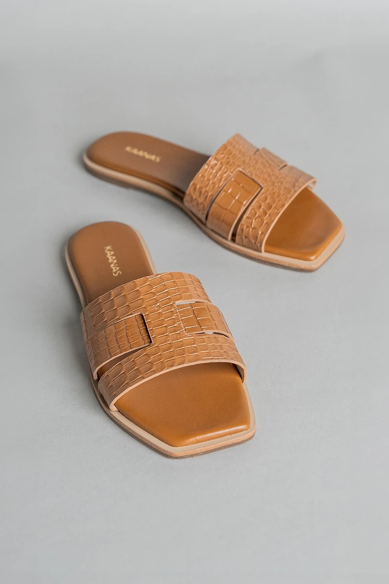 Kaanas Pozaz Basketweave Slide Sandals