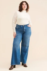 Design History Octavia Lace Sleeve Top