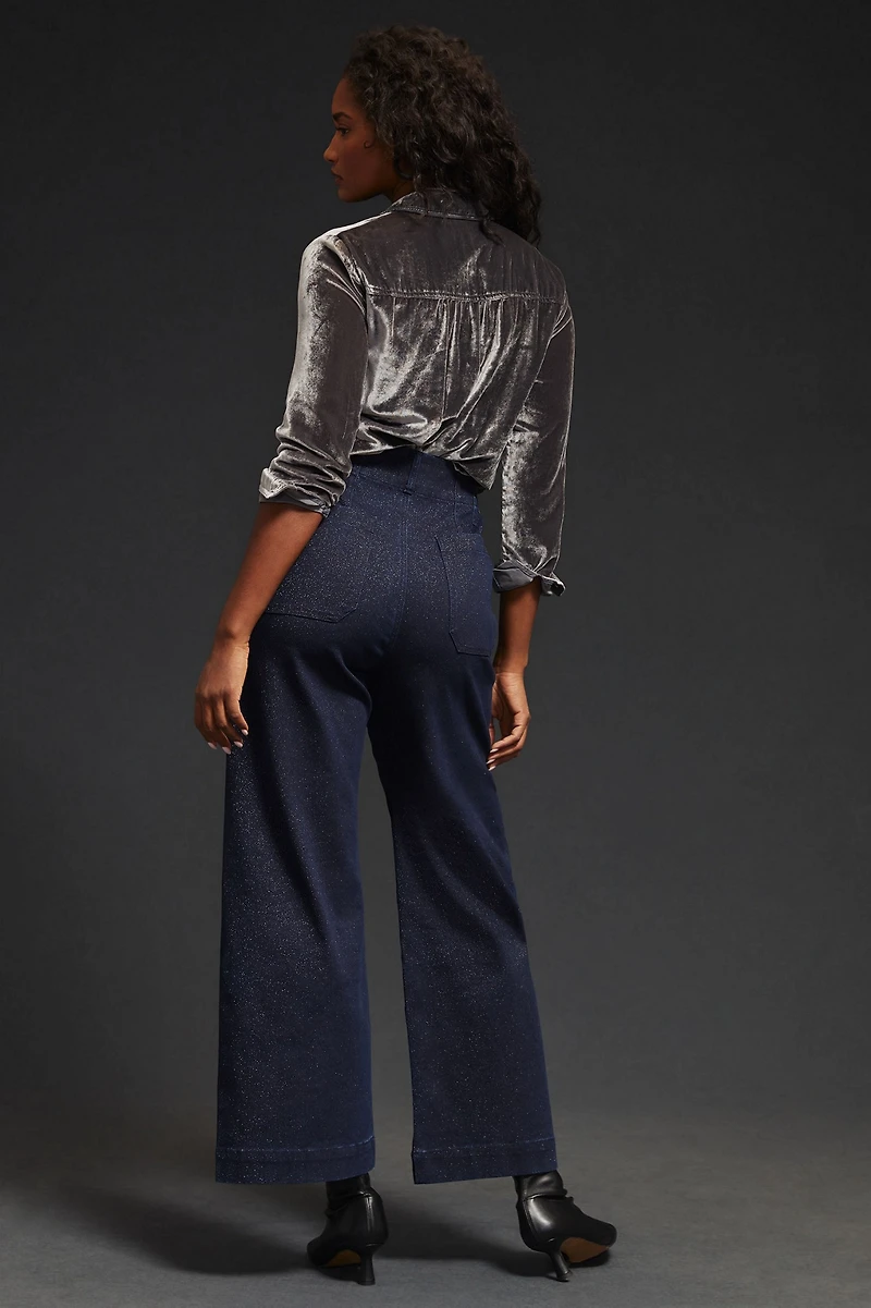 Pilcro The Skipper Sparkle Wide-Leg Jeans