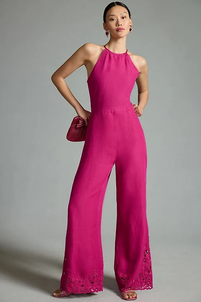 Cutwork Linen Jumpsuit