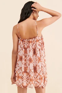 Let Me Be Halter Printed Mini Dress