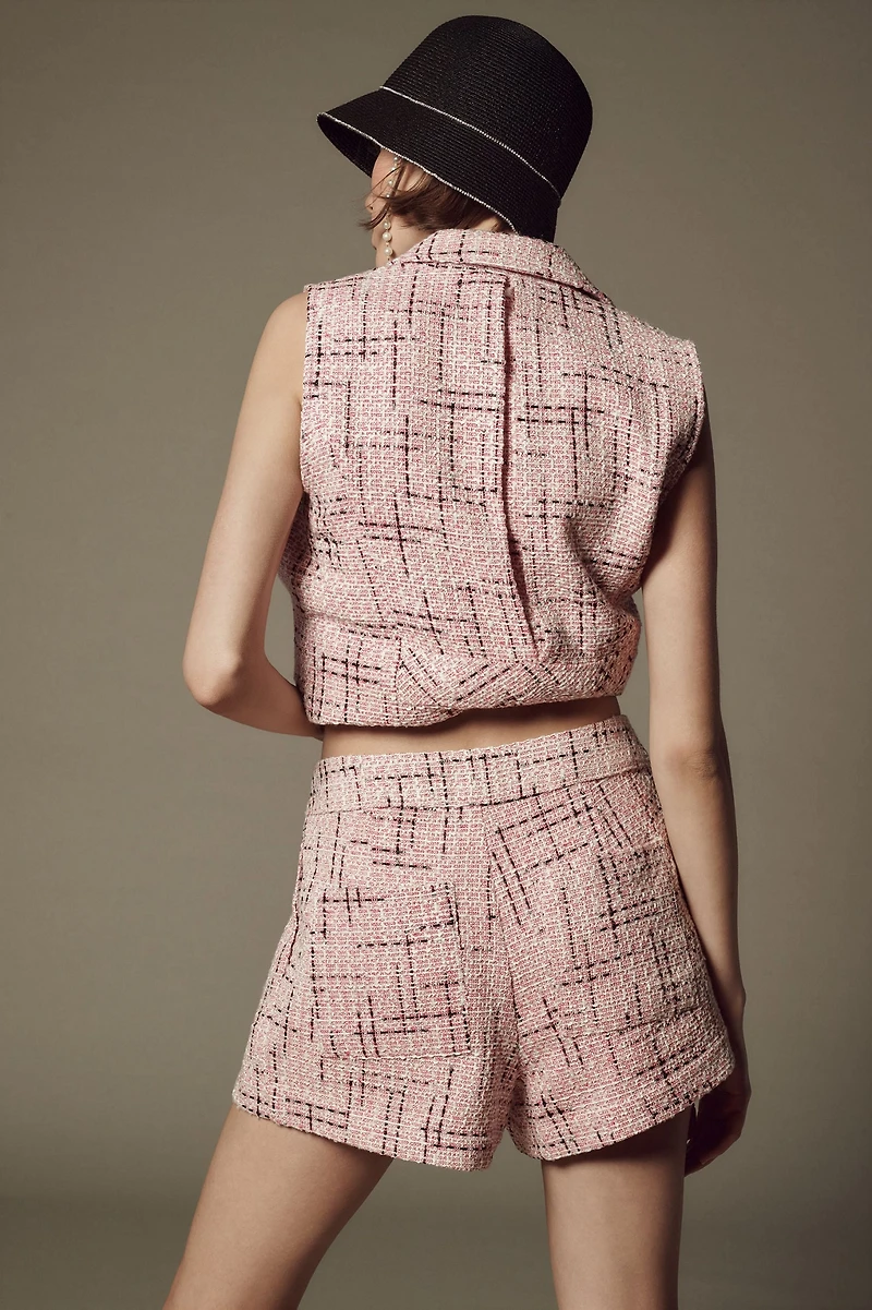 Maeve Plaid Tweed Shorts