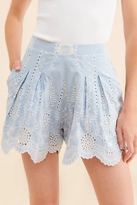 Yumi Kim Rosebud Embroidered Shorts