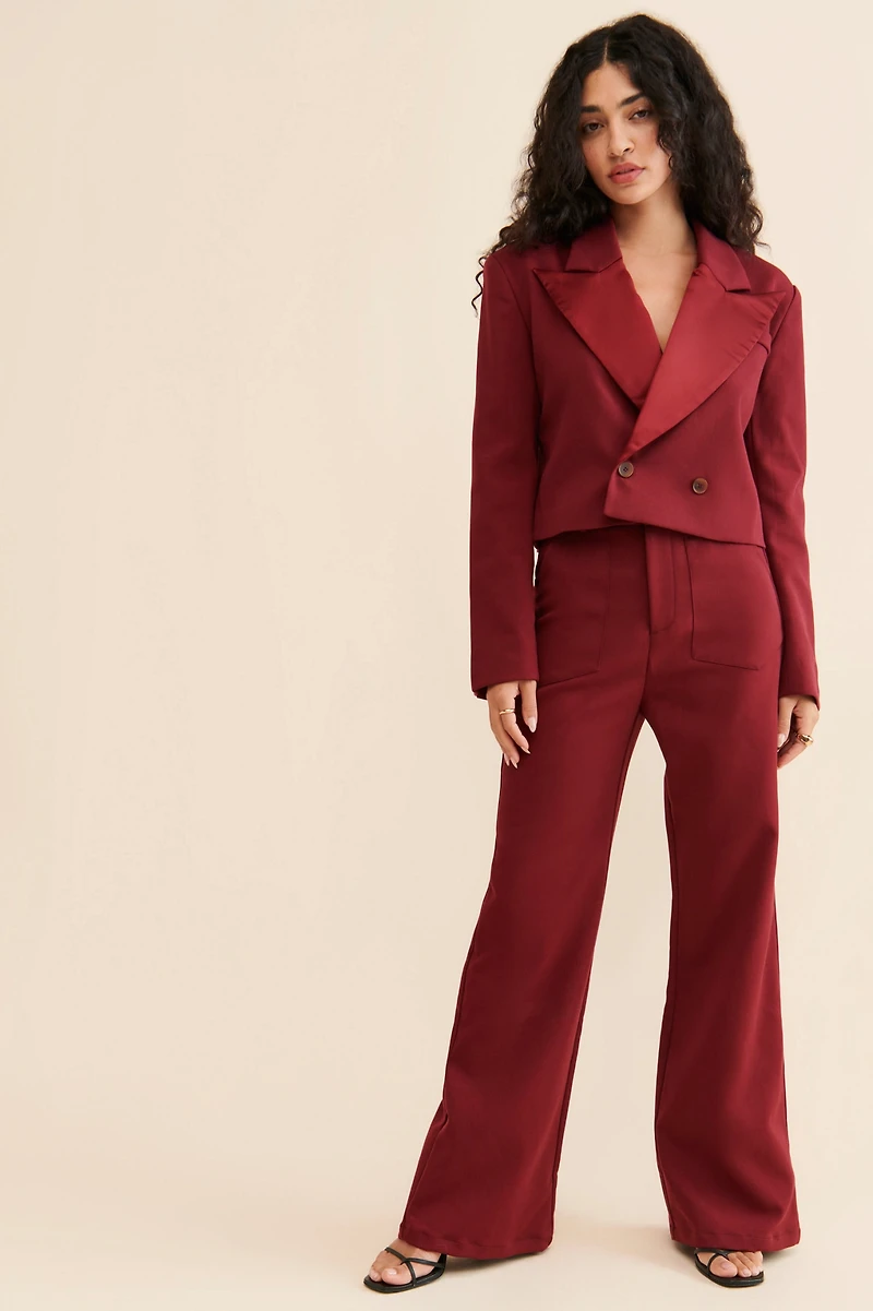 FRENCHMAUVE Frida Tailored Tuxedo Blazer