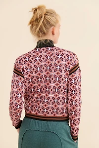 Nouveaux Geometric Half Zip Sweater