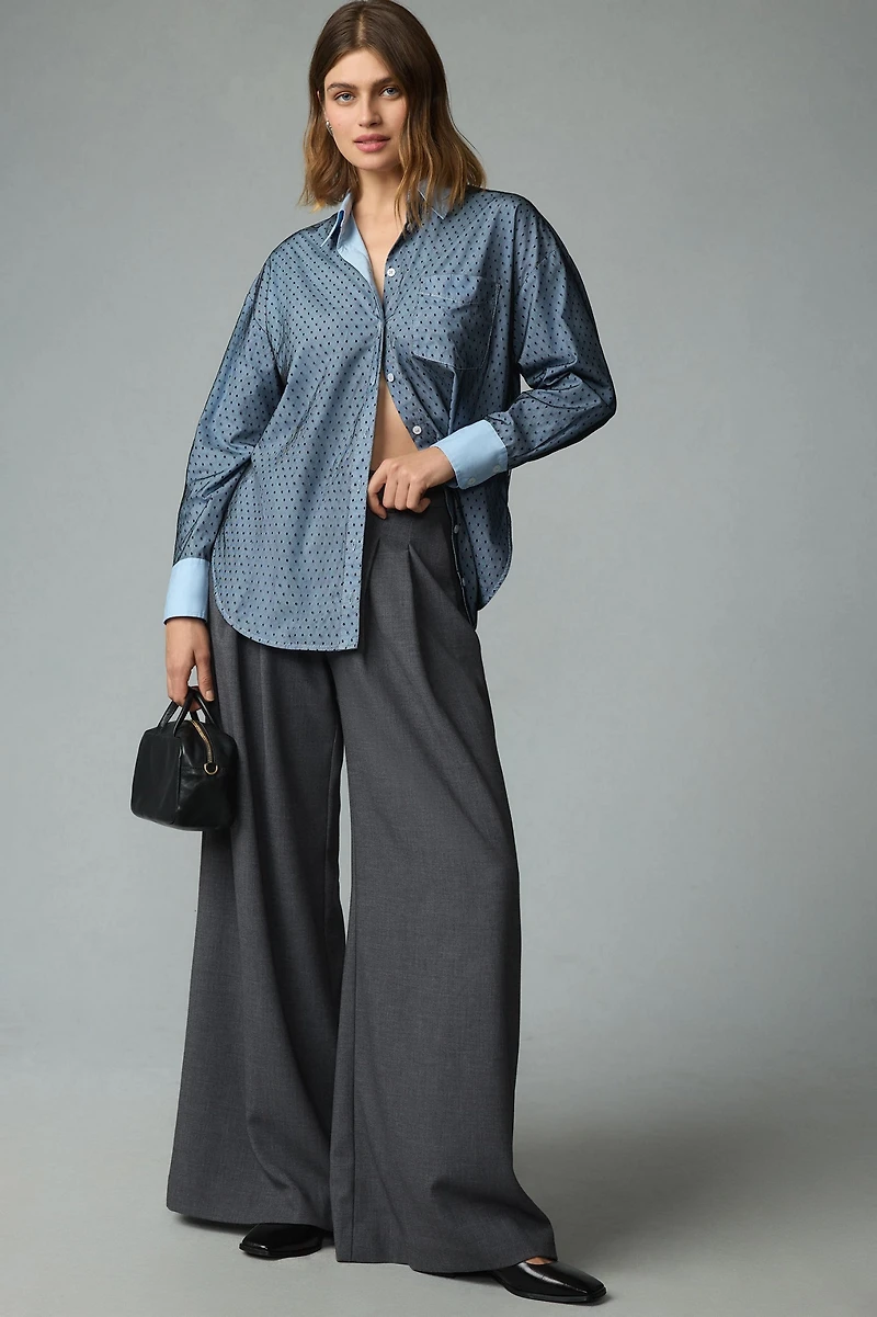 Maeve The Bennet Buttondown Shirt: Tulle Overlay Edition