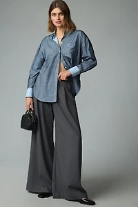 Maeve The Bennet Buttondown Shirt: Tulle Overlay Edition