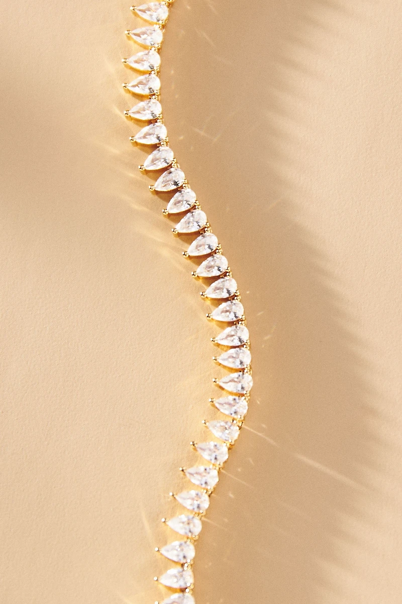 Set & Stones Teardrop Tennis Necklace