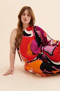 Eloquii One-Shoulder Kaftan Dress