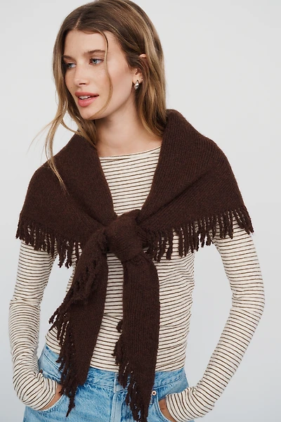 Shay Triangle Fringe Scarf Wrap