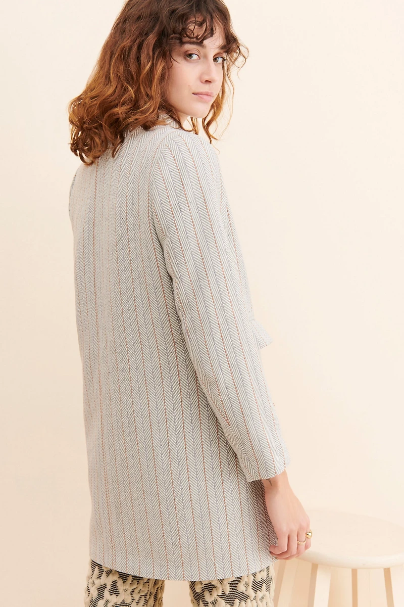 FRENCHMAUVE Mila Herringbone Blazer