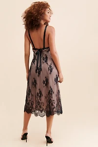 Floral Lace Midi Dress