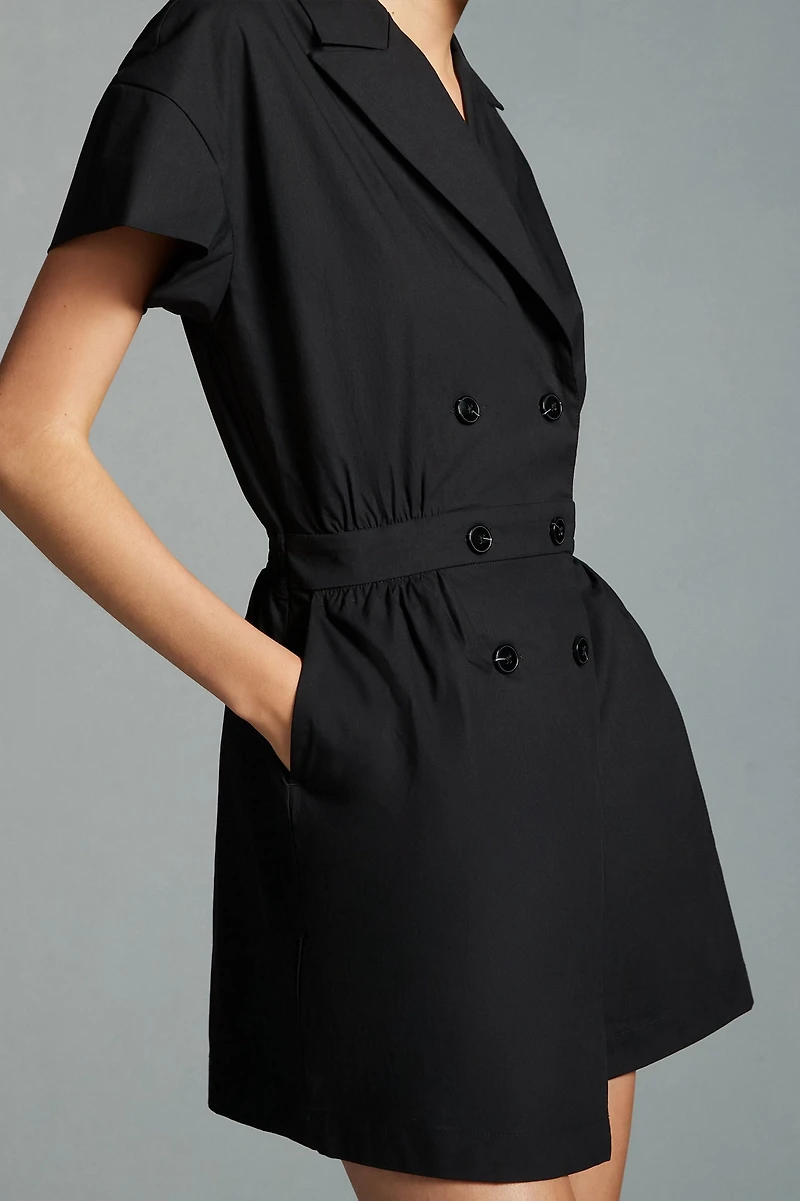 Maeve Short-Sleeve Blazer Romper