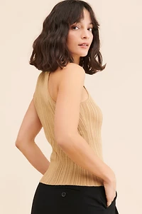 Madewell Lurex Phoebe Snowy Cutaway Tank