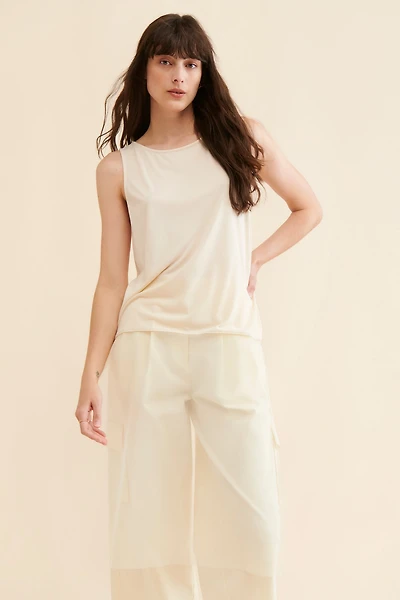 Sunday Brooklyn Crew Neck Sheer Tank