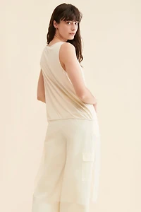 Sunday Brooklyn Crew Neck Sheer Tank