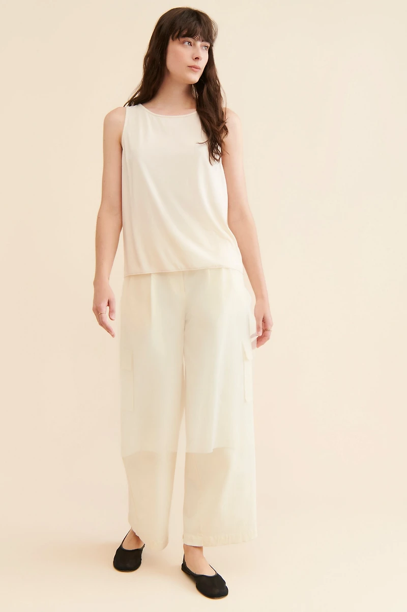 Sunday Brooklyn Crew Neck Sheer Tank