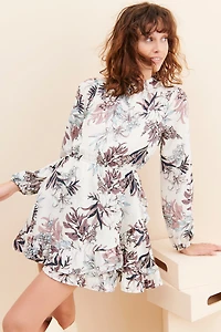 en elly Ivory Swing Mini Dress